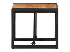 Mesa de centro 40x40x35 cm de madera maciza de acacia