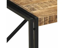 Mesa de centro 80x80x35 cm madera maciza de mango rugosa