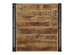 Mesa de centro 80x80x35 cm madera maciza de mango rugosa