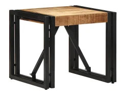 Mesa de centro 40x40x35 cm madera maciza de mango rugoso