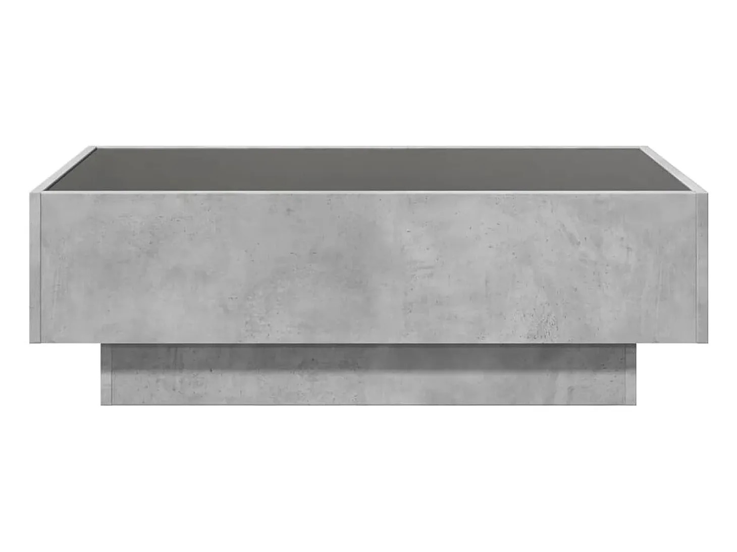 Mesa de centro y LED madera ingeniería gris hormigón 90x50x30cm