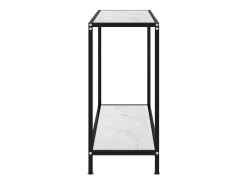 Mesa de consola blanco vidrio templado 80x35x75 cm