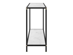 Mesa de consola blanco vidrio templado 120x35x75 cm ES970839