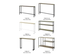 Mesa de Consola Mesa de Entrada Recibidor Estructura y Patas de Metal, Estilo Industrial 120 x 75 x 20 cm FSB50-PF SoBuy ES