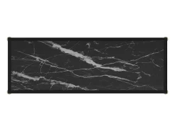 Mesa de consola negro vidrio templado 100x35x75 cm