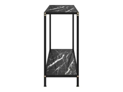 Mesa de consola negro vidrio templado 100x35x75 cm