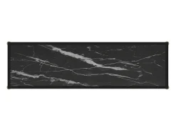 Mesa de consola negro vidrio templado 120x35x75 cm ES948848