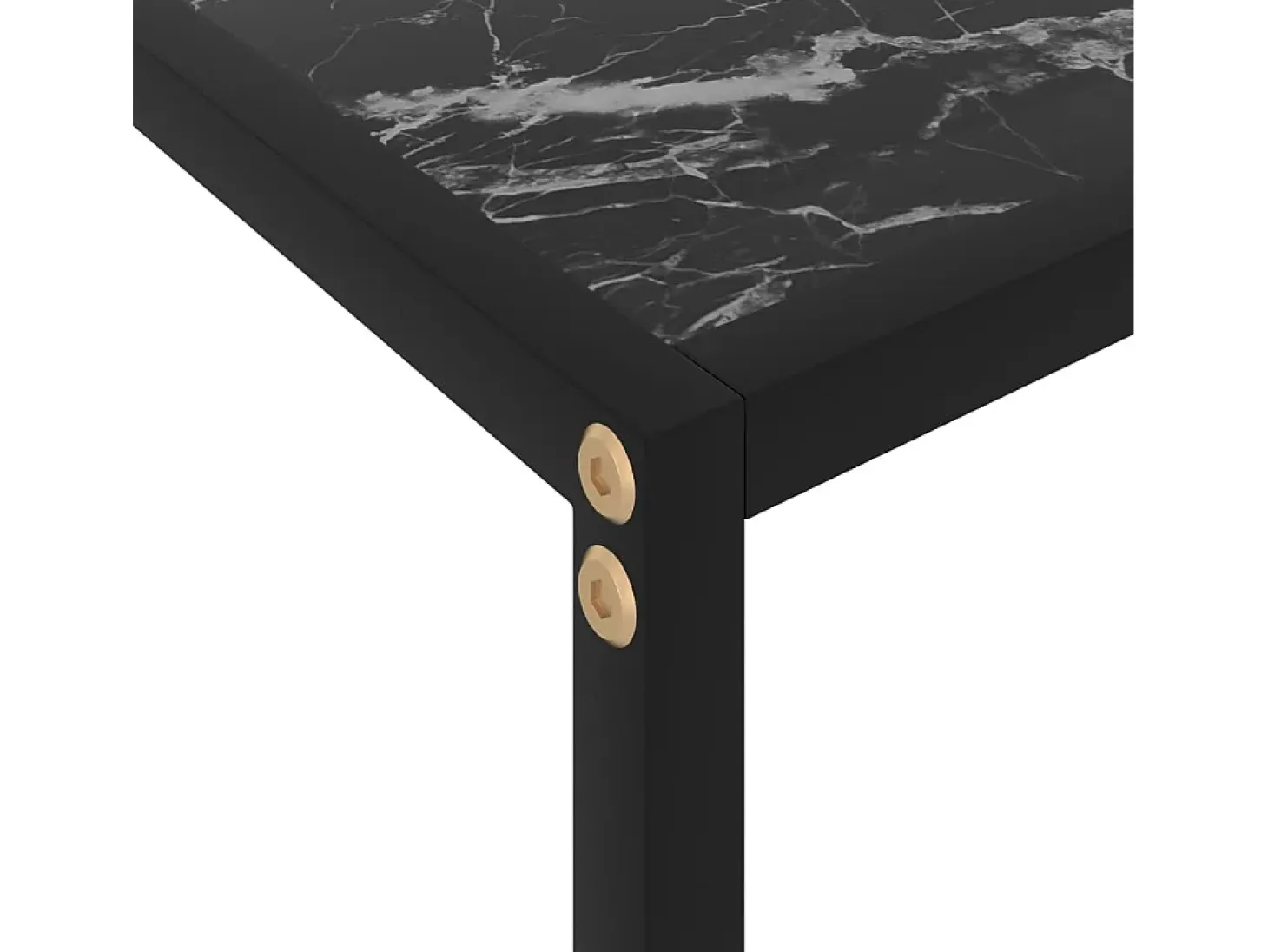 Mesa de consola negro vidrio templado 100x35x75 cm