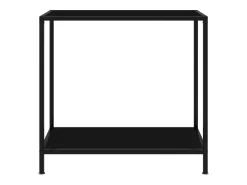 Mesa de consola negro vidrio templado 80x35x75 cm ES326005