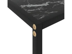 Mesa de consola negro vidrio templado 100x35x75 cm ES364541