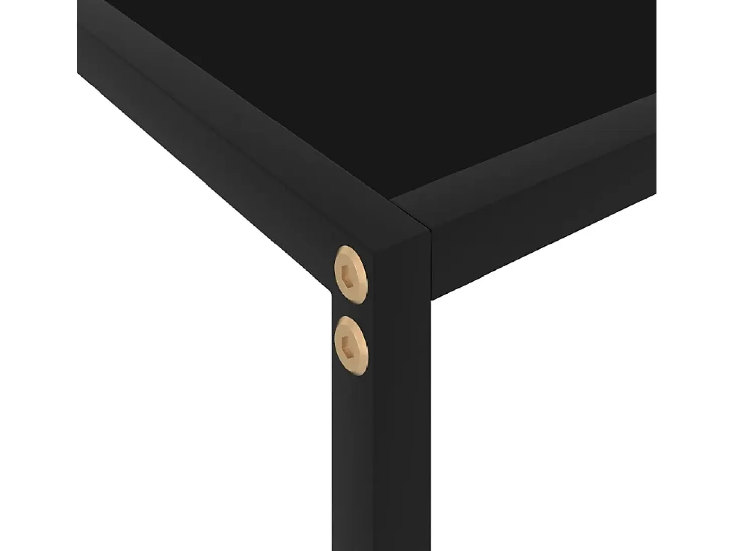 Mesa de consola negro vidrio templado 80x35x75 cm