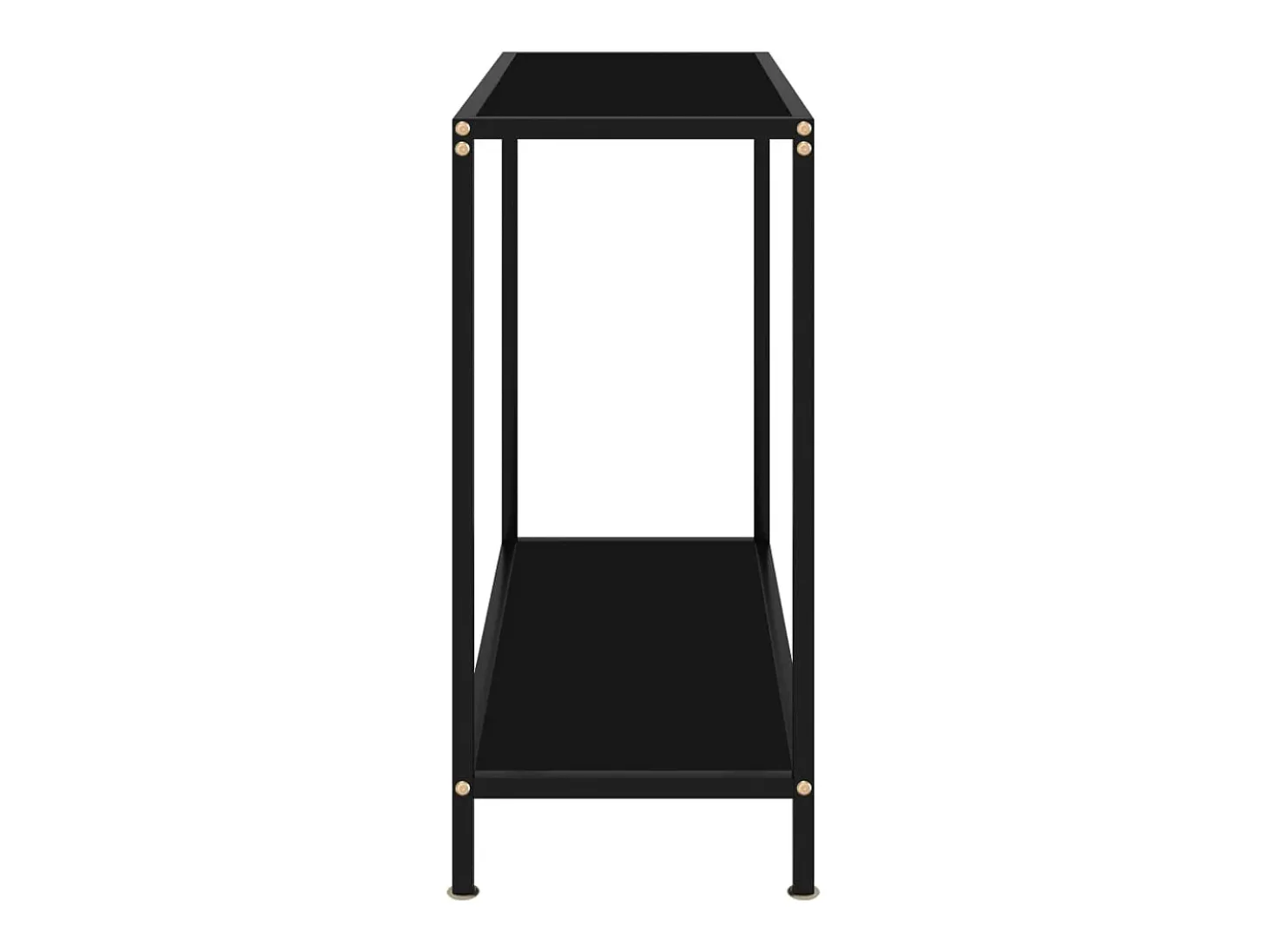 Mesa de consola negro vidrio templado 80x35x75 cm