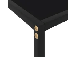 Mesa de consola negro vidrio templado 60x35x75 cm ES467646