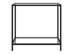 Mesa de consola transparente vidrio templado 80x35x75 cm ES300371