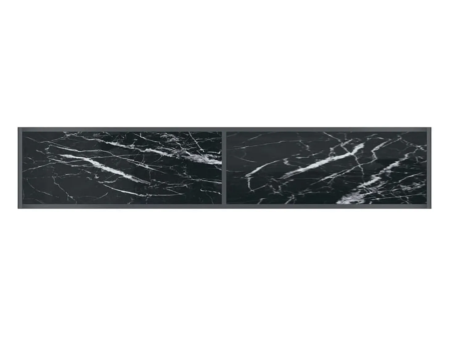 Mesa de consola vidrio templado negro 180x35x75,5 cm ES542825