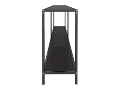 Mesa de consola vidrio templado negro 180x35x75,5 cm ES683043