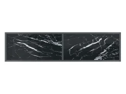 Mesa de consola vidrio templado negro 140x35x75,5 cm ES824297