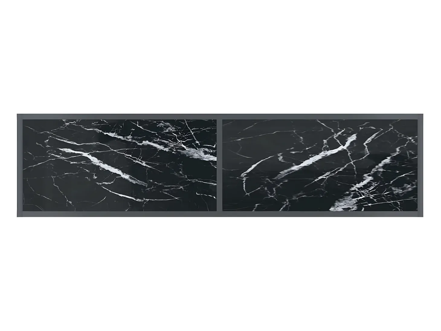 Mesa de consola vidrio templado negro 140x35x75,5 cm ES824297