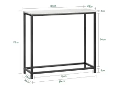 Mesa de Entrada Recibidor Mesa de Consola 80 x 75 x 30 cm FSB29-SCH SoBuy ES