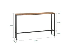Mesa de Entrada Recibidor Mesa de Consola 120 x 65 x 20 cm FSB19-N SoBuy ES