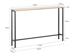 Mesa de Entrada Recibidor Mesa de Consola 120 x 20 x 80 cm FSB19-XL-Z SoBuy ES