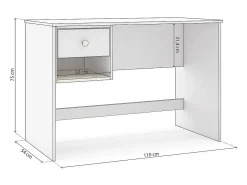 Mesa de escritorio Misty Breeze Blanco - Oak Soft