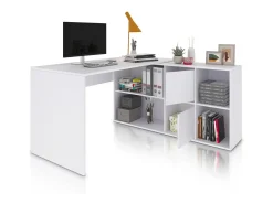 Mesa de escritorio multiposición en blanco mate 136x139 cm Move Blanco Artik (Blanco Mate)