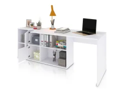 Mesa de escritorio multiposición en blanco mate 136x139 cm Move Blanco Artik (Blanco Mate)