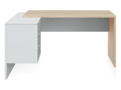 Mesa de escritorio Work Blanco Artik (Blanco Mate) - Roble Canadian