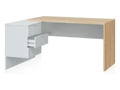 Mesa de escritorio Work Blanco Artik (Blanco Mate) - Roble Canadian