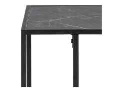 Mesa de esquina Infinity decoración mármol negro.