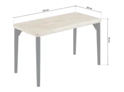 Mesa de estudio Padma Negro - Roble
