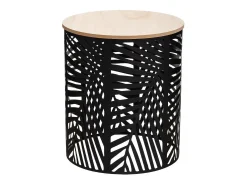 Mesa de metal con estampado de hojas x 2