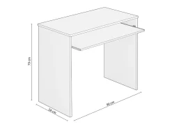 Mesa de ordenador Smile Blanco Artik (Blanco Mate)