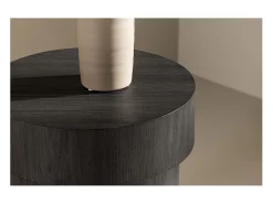 Mesa de rincón Malung Ø35cm color negro.