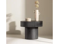Mesa de rincón Malung Ø50cm color negro.