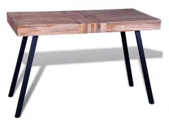 Mesa de salón de madera de teca reciclada