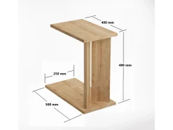 Mesa de sofá con estante H48,6 cm - LUN