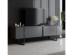 Mesa de tv Kailua Z100, Negro|Antracita, Número de puertas: 2.00, 180x50x30cm