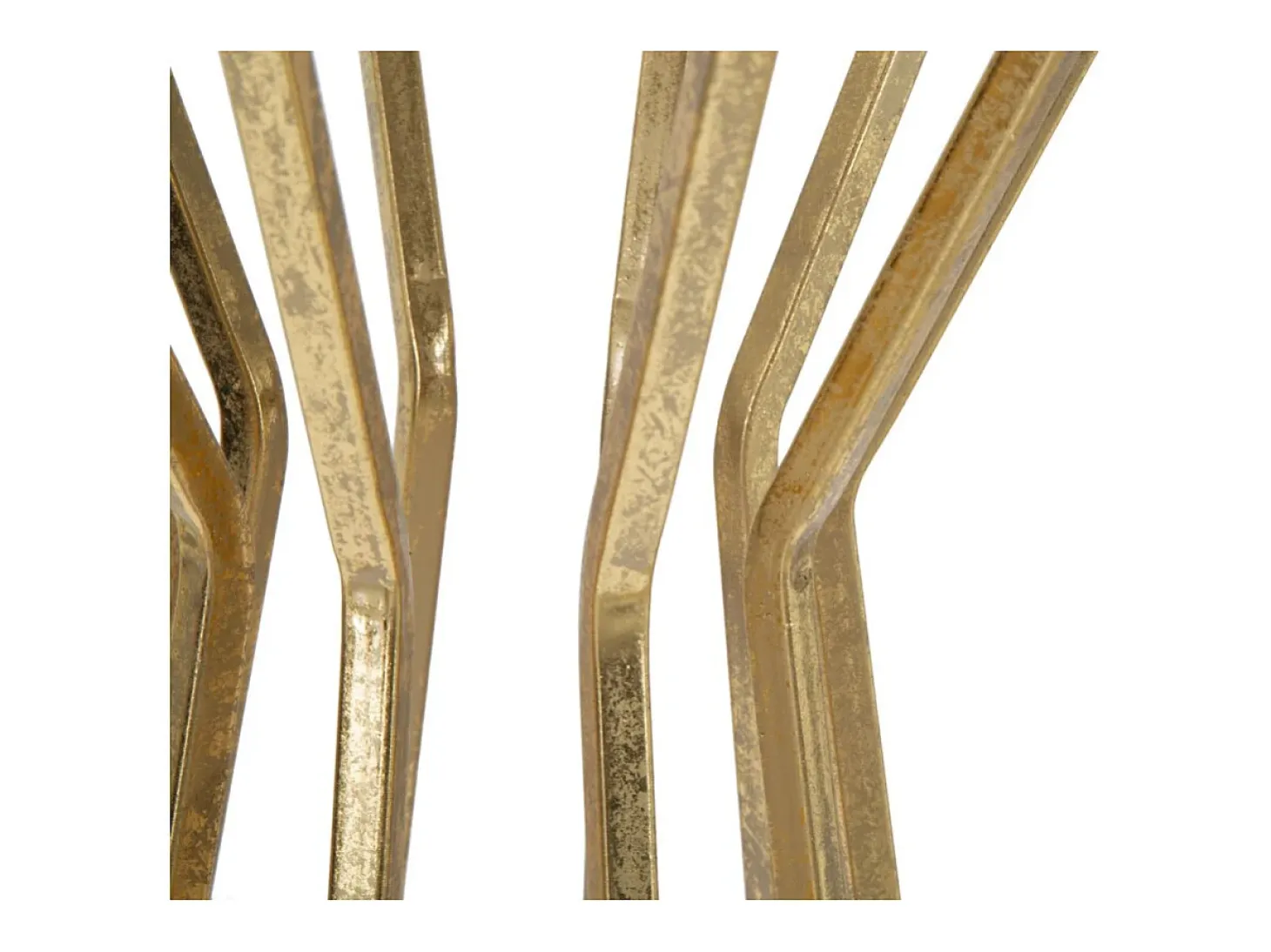 Mesa decorativa alta redonda para sala de estar en metal dorado glam 38cm Stick