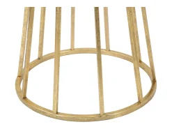 Mesa decorativa alta redonda para sala de estar en metal dorado glam 38cm Stick