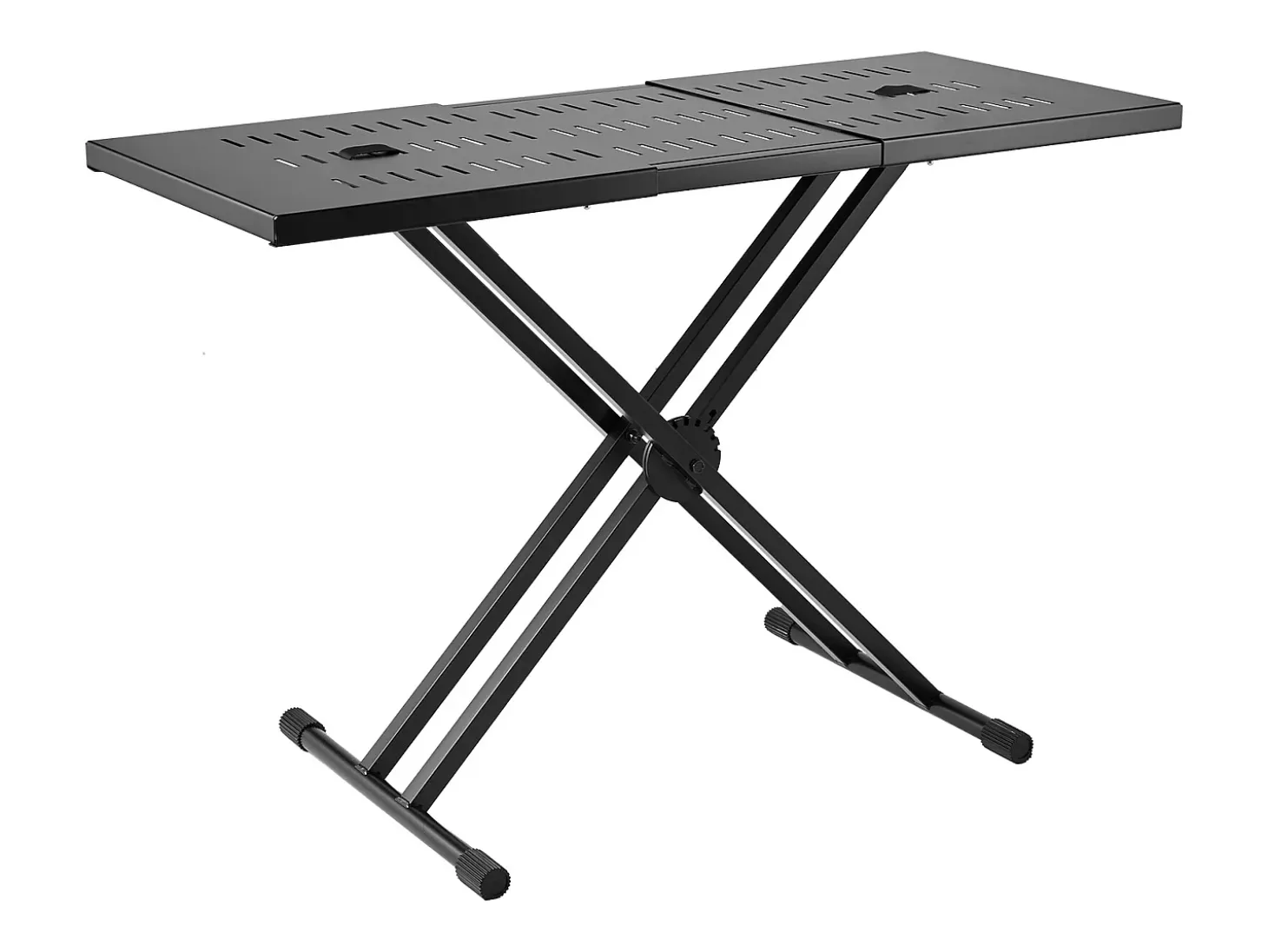 Mesa DJ Portátil SucceBuy, Soporte de Teclado Double-X, Altura Ajustable, Soporte de Mezcla de Audio, (820-1095) x 465 mm