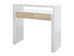Mesa escritorio extensible con 2 cajones - L100 cm - Consola