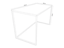 Mesa estudio Mia roble Nordish/negro 120x60 cm Adec