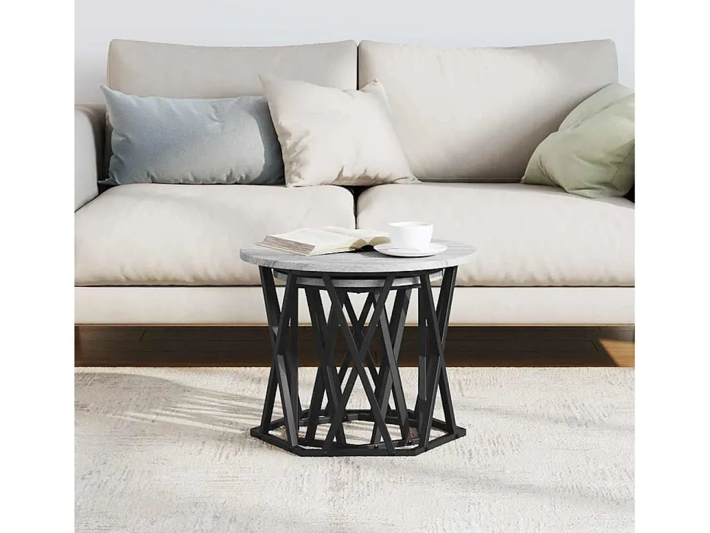 Mesa lateral 2 piezas Gris sonoma 50 x 50 x 40 cm