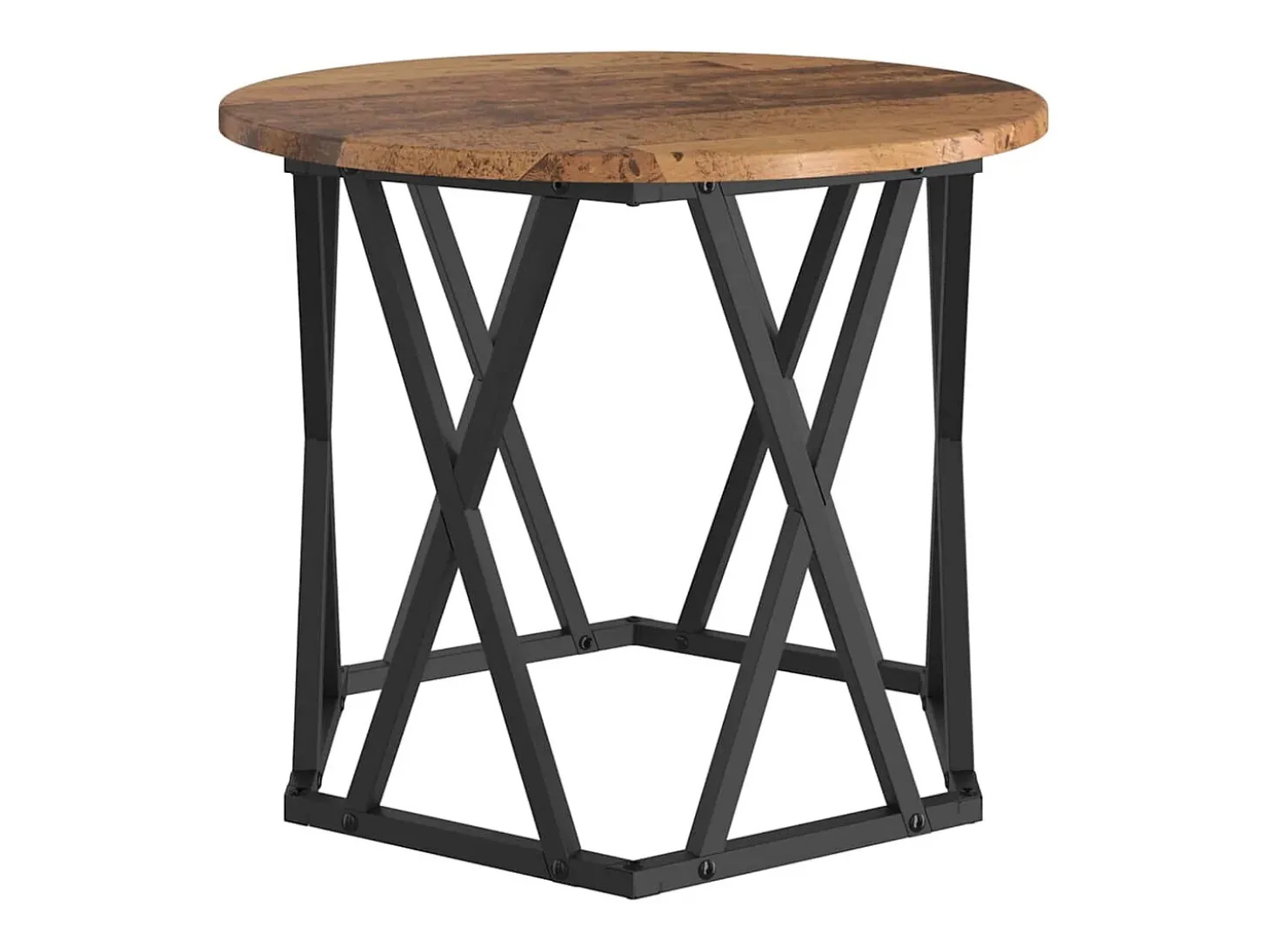 Mesa lateral 2 piezas Madera reciclada 50 x 50 x 40 cm