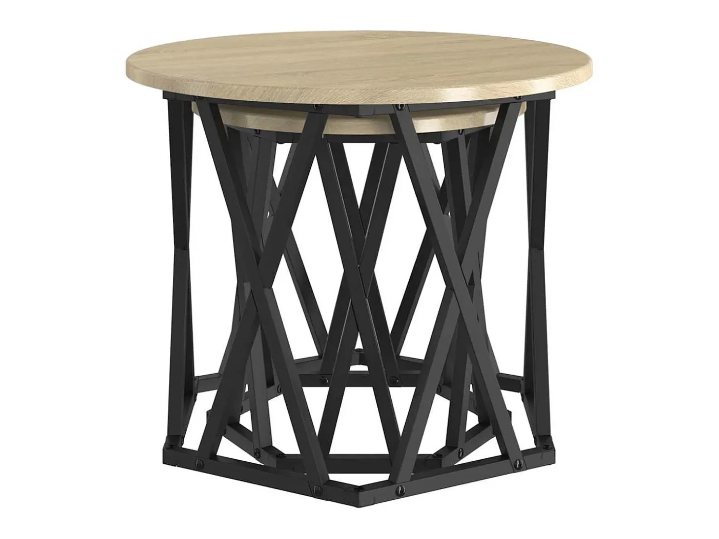 Mesa lateral 2 piezas Roble Sonoma 50 x 50 x 40 cm