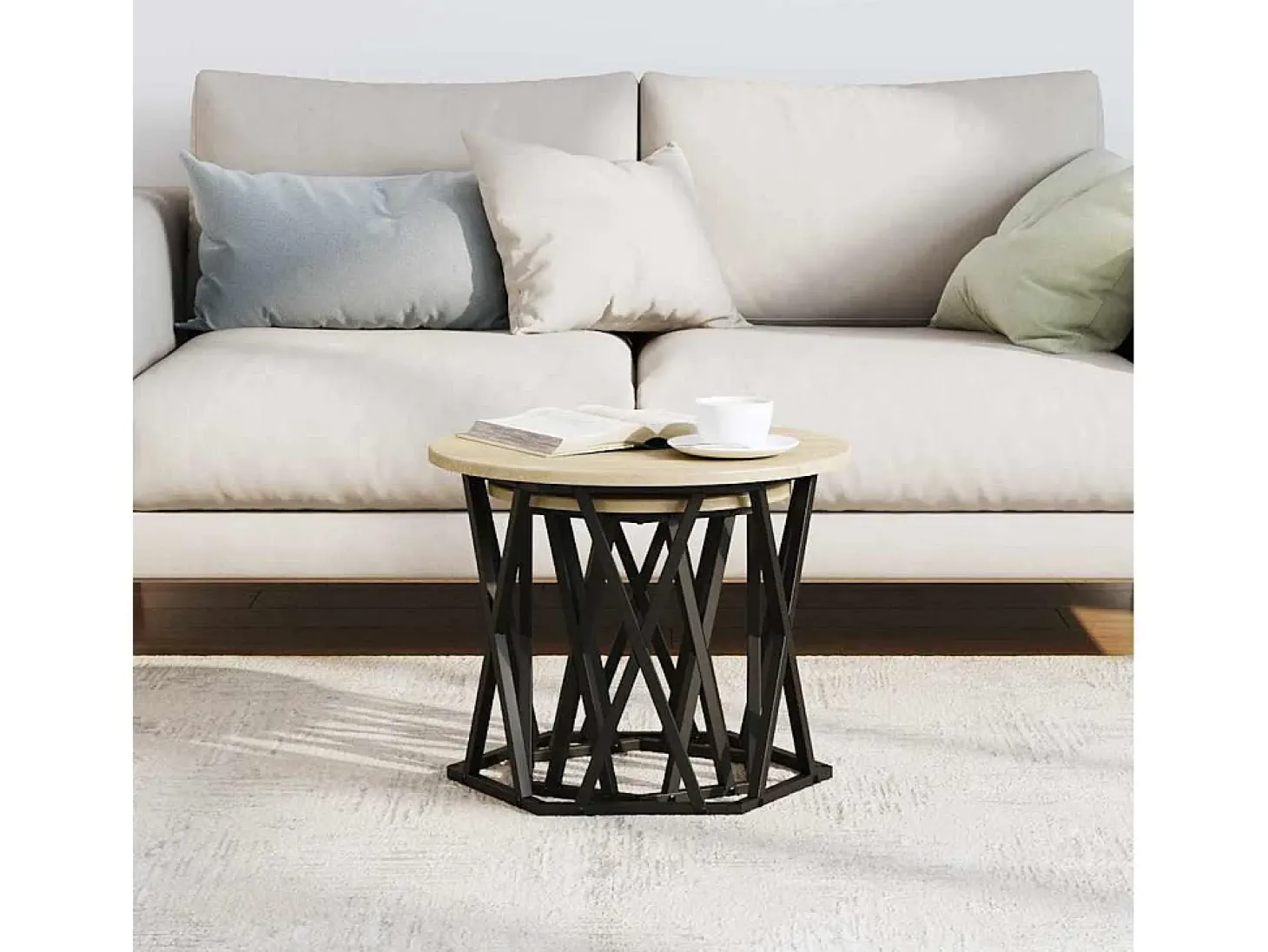 Mesa lateral 2 piezas Roble Sonoma 50 x 50 x 40 cm