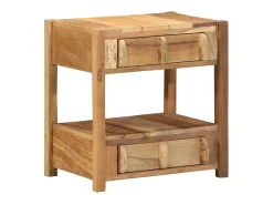 Mesa lateral Marrón 43 x 32 x 46 cm Madera maciza recuperada