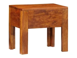 Mesa lateral Marrón 40 x 30 x 36 cm Madera maciza de Acacia